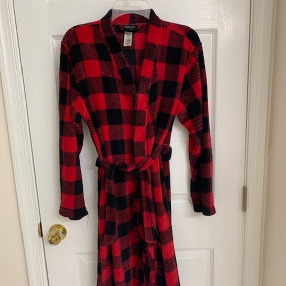 Joe Boxer Other - Joe Boxer Boys' Buffalo Check Plaid Fleece Bathrobe size 14-16